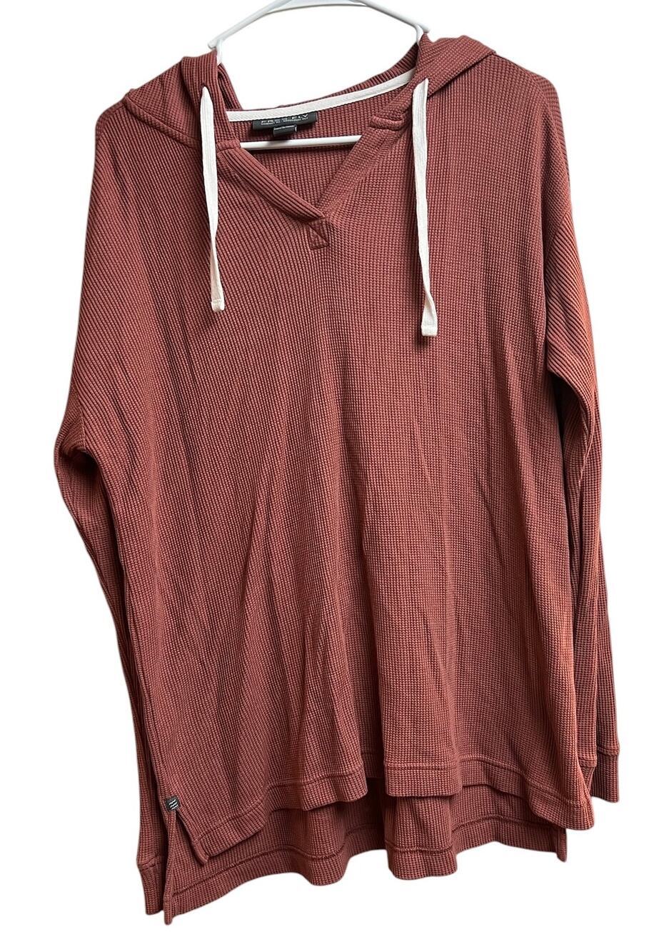 Free Fly Bamboo Waffle Knit Hoodie Rosewood XL